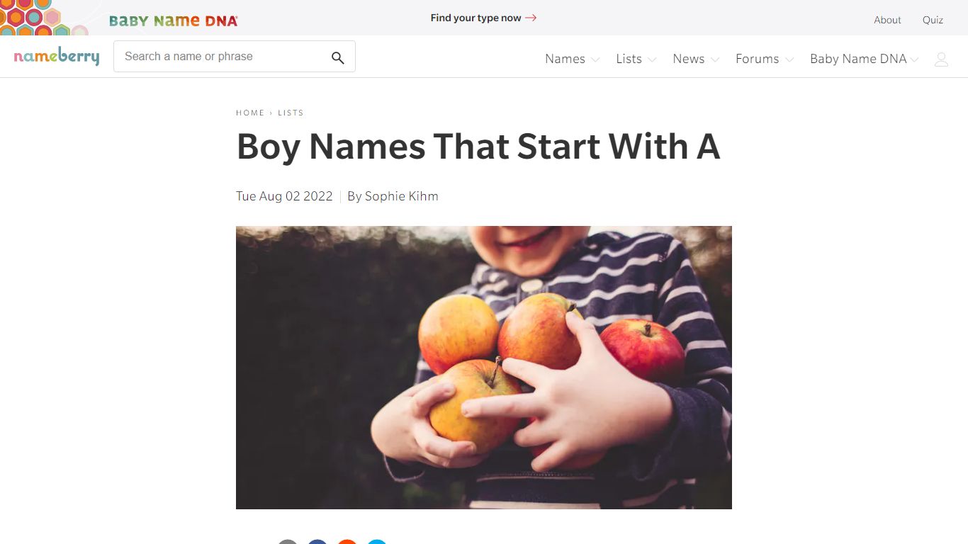 Boy Names That Start With A | Nameberry